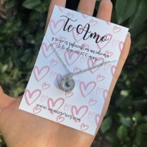 Collar Te Amo en 100 idiomas - Collar de círculo