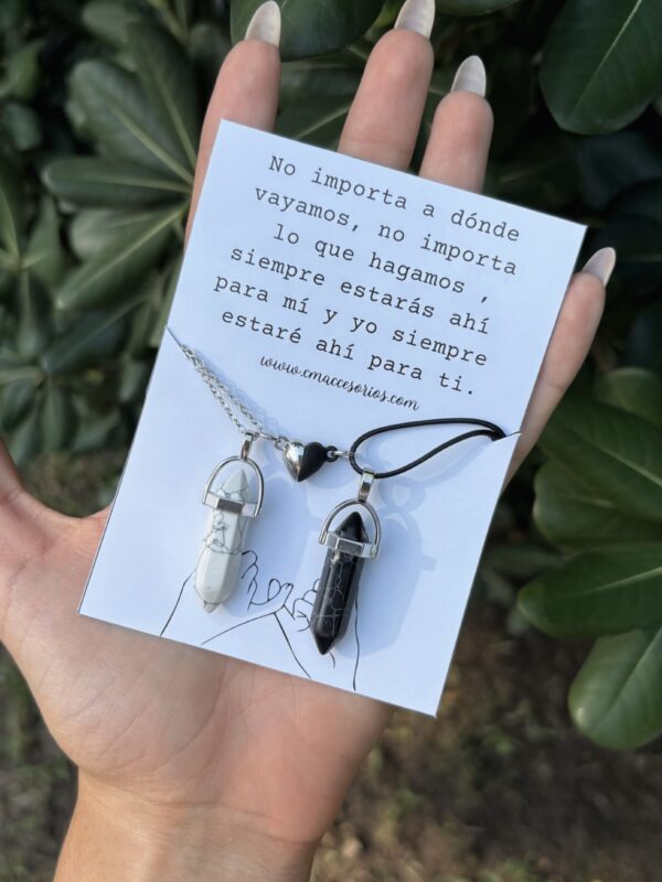 Collares combinados más imán y péndulos - Howlite