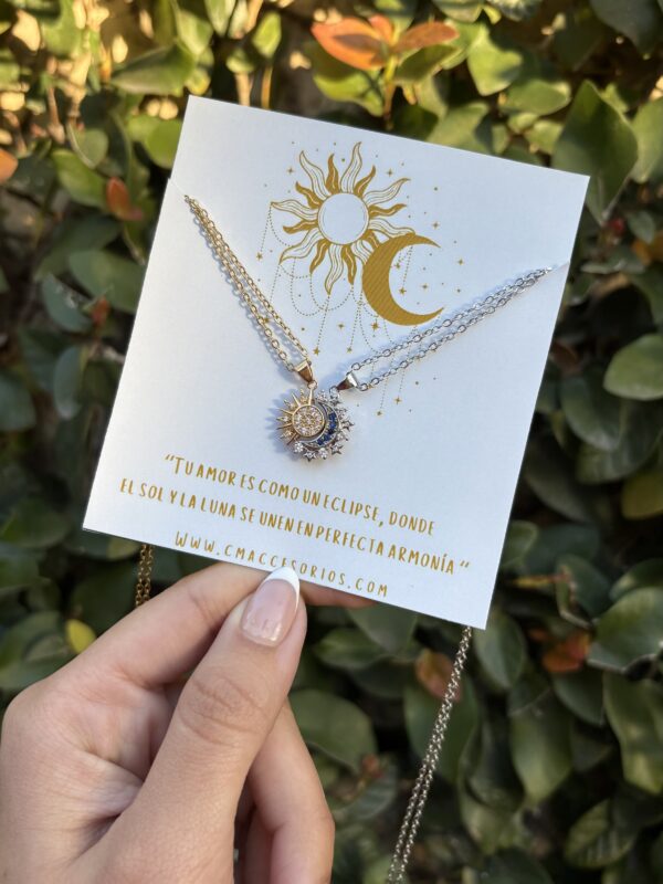 Collares Sol y Luna - con imán y strass