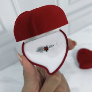 Anillo promesa - Corazon rojo